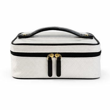 Toiletry Organizer with Faux Leather Handle for Daily Getaways